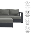 thumbnail image 2 of Modway Tahoe Ensemble de Canapé Sectionnel 5 Pcs en Gris Charbon, 2 of 11