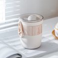 thumbnail image 3 of Large Capacity Breakfast Cup with Spoon Plastic Bottles with Breathable Holes Reusable Water Container Sealing Lid Microwave Cups Breathable Holes White, 3 of 9