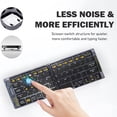 thumbnail image 2 of RONY Foldable Bluetooth Keyboard: Rechargable Wireless Bluetooth Keyboard Portable Travel Keyboard for Phone Laptop Mac Desktop, 2 of 9