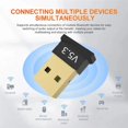 thumbnail image 4 of USB Bluetooth 5.3 Adapter Wireless Bluetooth 5.1 Dongle Adapter for PC Laptop Wireless Speaker Audio Receiver USB Transmitter Bluetooth 5.3 Dongle, 4 of 6