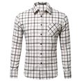 thumbnail image 1 of Pompotops Chemise Décontractée Ajustée à Manches Longues pour Hommes Automne avec Poche en Solde, 1 of 3