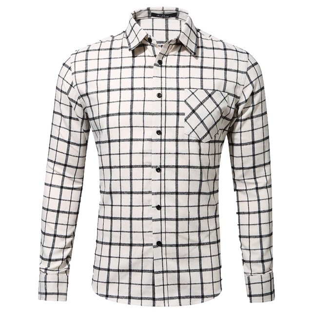 Pompotops Chemise Décontractée Ajustée à Manches Longues pour Hommes Automne avec Poche en Solde