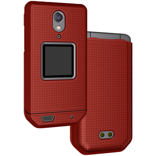 for CAT S22 Flip Phone Étui par Nakedcellphone, Étui Protecteur Mince à Étui Rigide Rouge avec Fini Mat à Texture Quadrillée. Cet Étui en polycarbonate durable Offre une protection contre les Impacts, Protégeant le Téléphone des Bosses, Égratignures et Égratignures. Conçu pour la Fonctionnalité, Il Présente des Découpes Précises pour les Boutons, les ports et l'Appareil Photo, Tout en Permettant au Téléphone de Se Retourner et de Se Fermer. Idéal comme Étui de Téléphone Cellulaire et Accessoire pour Téléphone à Clapet, Il Améliore la Prise et Résiste aux Empreintes Digitales.