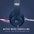 thumbnail image 4 of Casque d'Écoute Circum-Auriculaire Sans Fil à Réduction de Bruit Restored Beats Studio3 - Puce W1, Bluetooth Classe 1, 22 Heures d'Écoute, Microphone Intégré - (Bleu), 4 of 8