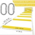 thumbnail image 2 of ISOP Rope Ladder Fire Escape 3-4 Story Homes | Rapid Deployment Safety Rope Ladder | Rescue Rope Ladder with Safety Cord | Climbing Ladder 10m / 32 ft, 2 of 9