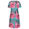 thumbnail image 5 of TJAZFJPA Robes d'Été Grande Taille pour Femmes Robe d'Été à Manches Courtes Robe Mode Col en V Évasée Fluide Robe Confortable Robe Moulante Robe Grande Taille Robe Noire, 5 of 5