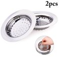 thumbnail image 1 of 4.5" Sink Strainer with Handle, Bangcool 2Pcs Removable Stainless Steel Wide Rim Sink Drain Cover Catcher for Kitchen Garbage Disposal, 1 of 6