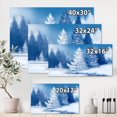 thumbnail image 4 of Designart Dreamlike Spruce Forest With Snow Covered Trees Canvas Wall Art, 4 of 4