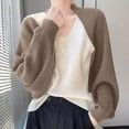 thumbnail image 2 of MeetoTime Shrug Cardigan Sweater for Women Fall Trendy Long Sleeve Cropped Open Front Knitted Sweaters, 2 of 7