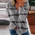 thumbnail image 1 of 2023 Chandail de Mode pour Femmes Rabais de 50 % Liquidation Mode Ample Col Roulé Imprimé Fermeture Éclair Manches Longues Chandail Haut Blouse, 1 of 5