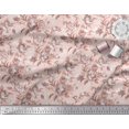 thumbnail image 3 of Soimoi Pink Poly Georgette Fabric Leaves & Floral Printed Fabric 1 Yard 52 Inch Wide, 3 of 3