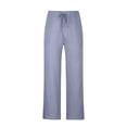 thumbnail image 4 of TIMIFIS Mens Casual Beach Pants Loose Elastic Waist Drawstring Straight Legs Summer Solid Color Cotton and Linen Pants with Pockets - Spring/Summer, 4 of 7