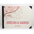 thumbnail image 3 of Darling Souvenir Grey Hanging Heart & Love Birds Printed Hardbound Cover Guestbook For Wedding Guest Sign In Book Registry-9 x 12 Inches, 3 of 5