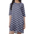 thumbnail image 4 of Moomaya Robes Courtes d'Été pour Femmes Imprimées Coupe Droite en Georgette Mousse Robe Évasée, 4 of 4