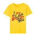 thumbnail image 5 of Pisexur T-shirt de la Saint-Valentin pour Femmes, Imprimé Amour, Manches Courtes, Col Rond, 5 of 5