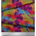 thumbnail image 3 of Soimoi Purple Rayon Fabric Giraffe,Leopard & Horse Animal Print Sewing Fabric BTY 42 Inch Wide, 3 of 3