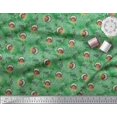 thumbnail image 2 of Soimoi Green Poly Georgette Fabric Palm Tree & Girl Holiday Printed Fabric 1 Yard 42 Inch Wide, 2 of 3