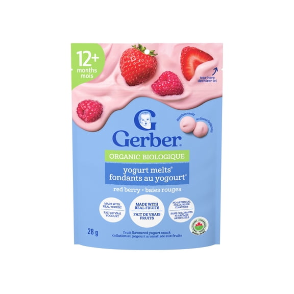 GERBER Fondants Au Yogourt Biologique Baies Rouges