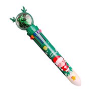 Shldybc 10 In 1 Color Retractable Ballpoint Pens Christmas Gift for Office Cute Shaped Design Ballpoint Pens Multicolor Ballpoint Pen for School Students Supplies 2ML