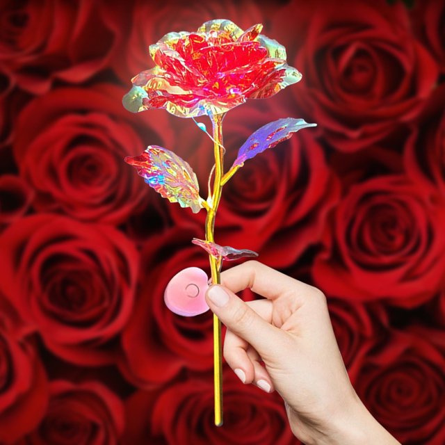 3Pcs Luminous Rose under $5! Cagogo Colorful Luminous Rose Artificial Flower, LED Light Up Rose Everlasting Flower, Valentine's Day Gift Home Decor Night Light
