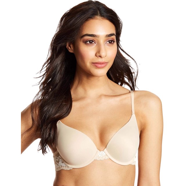 Maidenform Womens Natural Boost Demi Bra, 36C, Latte Lift/Ivory