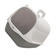 thumbnail image 1 of Cat Litter Box with Lid Portable Litter Box Cat Litter Anti Splashing Easy Tidy Handle grey, 1 of 9