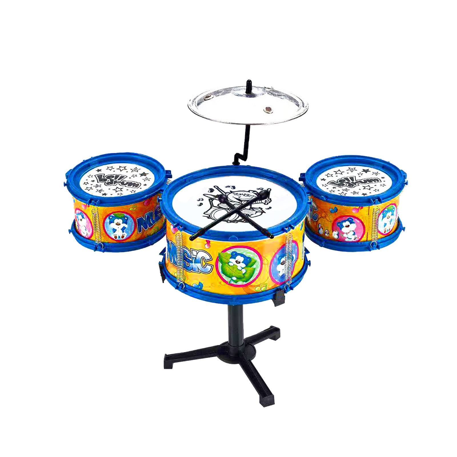 Ensemble de batterie pour enfants de 3 à 5 ans, grande batterie de jazz améliorée pour enfants, instruments de musique et tout plastique, kit de percussion pour débutants de 3, 4, 5 Ensemble de batterie pour enfants de 3 à 5 ans, grande batterie de jazz améliorée pour enfants, instruments de musique et tout plastique, kit de percussion pour débutants de 3, 4, 5