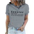 thumbnail image 2 of LSLJS Women's Funny Printed Pattern Casual Fashion Soild Color Short Sleeve Tops Blouse, 2 of 6