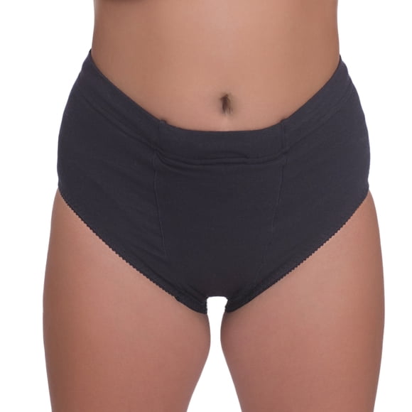 Underworks Vulvar Varicosity and Prolapse Support Panty with Groin Compression Bands. Black - Medium