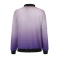 thumbnail image 5 of Swstbby Liquidation d'Économies d'Automne! Vestes d'Automne pour Femmes, Chandail à Manches Longues Ample pour Femmes avec Fermeture Éclair, Veste Décontractée en Grosse Maille Style Baseball Violet TTG, 5 of 5