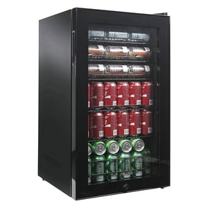 NewAir AB-1200B 126 Can Capacity Stainless Steel Fridge Beverage Cooler, Black