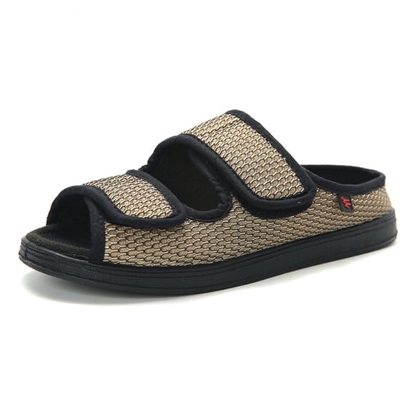 Bamboohart Men‘s Women‘s Diabetic Sandals Extra Wide Diabetic Slippers for Swollen Feet Walking Shoes Adjustable for Indoors Outdoors