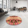 thumbnail image 4 of Ahgly Company Tapis de Zone Carré Lavable en Machine Jaune Orange, 8 Pieds Carré, 4 of 7