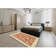thumbnail image 4 of Ahgly Company Indoor Rectangle Abstract Bright Orange Oriental Area Rugs, 6' x 9', 4 of 6