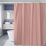 Waterproof Plastic Shower Curtain Liner, Durable Bathroom Curtains with Magnets and 12 Hooks, Moisture-Resistant Liners for Shower and Bathtub, Available in White, Grey, Blue, Pink