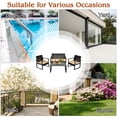thumbnail image 4 of Costway 8PCS Patio Rattan Furniture Set Cushioned Sofa Coffee Table Garden Deck Brown, 4 of 9