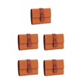 thumbnail image 1 of pitrice Leather Women Purse Rectangular Trifold for Zipper Hasp Stylish Card Holder Photo Folder Wallet Notecase Birthday Gift Gold Brown 5Set, 1 of 6
