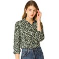 thumbnail image 1 of INSPIRE CHIC Women's Button Down Long Sleeve Ditsy Floral Shirt, 1 of 6