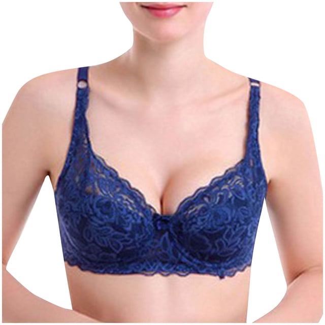 Saving Clearance 2025!Womens Plus Size Bras,,Woman's Printing Front Buckle Elastic Style Medium Sized Bra Without Steel Rim