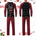 thumbnail image 4 of LSLJS Family Pajamas Matching Noël Ensembles, Tenues Parent-Enfant Noël Costumes Patchwork à Carreaux Imprimés Vêtements de Maison Col Rond Manches Longues Pajamas Ensembles Deux Pièces for Ensemble de Nuit de Noël, 4 of 6