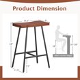 thumbnail image 3 of Gymax Tabouret de Bar à Siège Selle, Ensemble de 4 Tabourets de Comptoir avec Surface de Siège Incurvée, 3 of 10