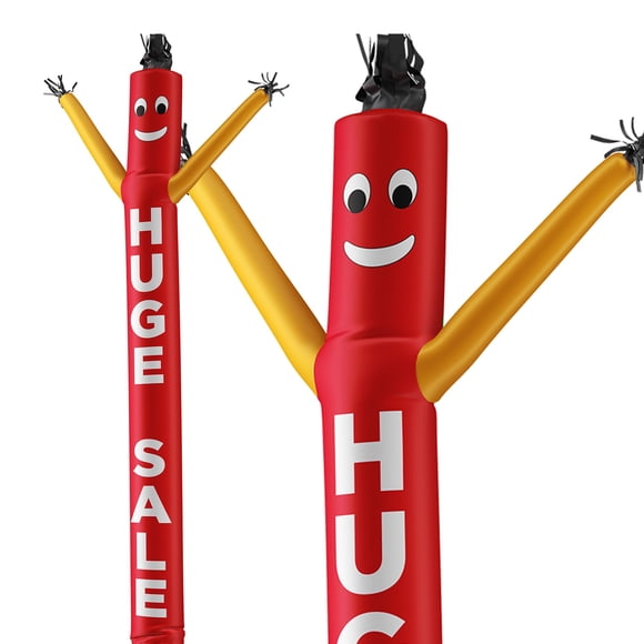 LookOurWay Air Dancers Inflatable Tube Man Attachment - 20 Feet Tall Wacky Waving Inflatable Dancing Tube Guy for Business Promotion (Blower Not Included) - Huge Sale Red with Yellow Arms