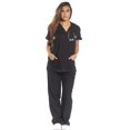 thumbnail image 5 of Ensembles de Sarraus pour Femmes à Six Poches Sarraus Médicaux (Col en V avec Pantalon Cargo), 5 of 5