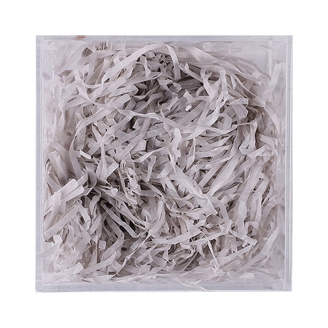 1 Pack Lafite Paper Raffia Filler Colorful Shredded Box Packaging Decoration Practical Wedding Party Easter New Year Silver Gray