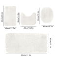 thumbnail image 3 of Meitianfacai Solid Color Bath Mats 4 Set Bathroom Rugs For 4 Pcs Toilet Mats Universal Soft Comfortable Water Absorption Non-Slip Thick Machine Washable Easier To Dry Dark, 3 of 8