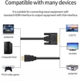 thumbnail image 3 of KOMI HDMI to DVI Adapter Cable, 1.8m CL3 Rated High Speed Bi-Directional DVI-D 24 1 Male to HDMI Male Support 1080P Full HD Compatible for Roku, Laptop, 3 of 5