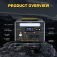 thumbnail image 2 of VTOMAN Jump 600X Portable Power Station,299Wh LiFePO4 Battery,600W AC Outlet 1200W Surge for Camping Emergency Power,RV,Christmas/Winter Home Backup, 2 of 8