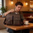 thumbnail image 1 of Fwttom Textured Leather Shoulder Crossbody Bag Adjustable Strap Lightweight Spacious Handbag for Travel Work Daily Necessary, 1 of 6