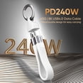 thumbnail image 3 of Fokuz Short Type C PD 240W USB 4.0 Type C Short /40Gbps Data Transfer60Hz Video Display3/4 For 1Phone16/15Ma Book/1Pad SeriesGalaxyAndroid Auto VR Device, 3 of 5