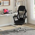 thumbnail image 2 of Costway Chaise de Bureau Ergonomique en Maille avec Repose-Pieds, Hauteur Réglable et Dossier Inclinable, 2 of 10